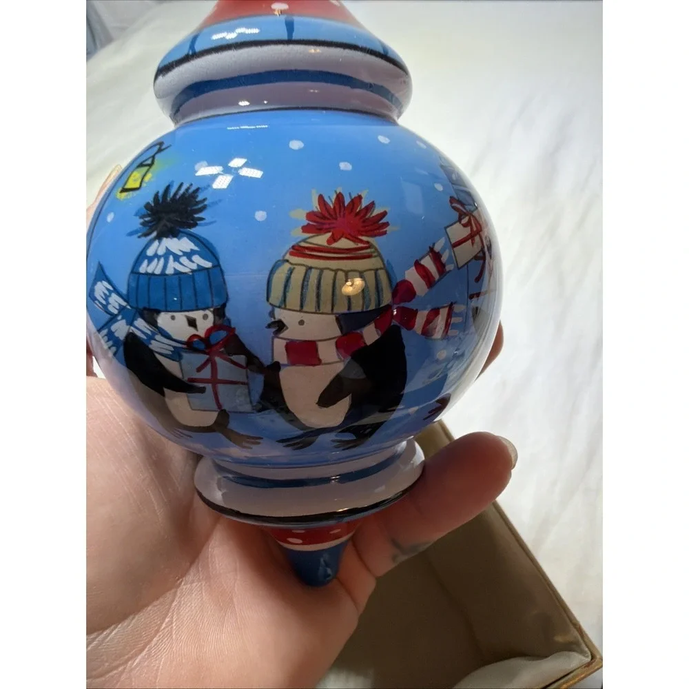 Li Bien Pier 1 Ornament Christmas Penguins, Igloo & Sledding with Gifts 2016 -3